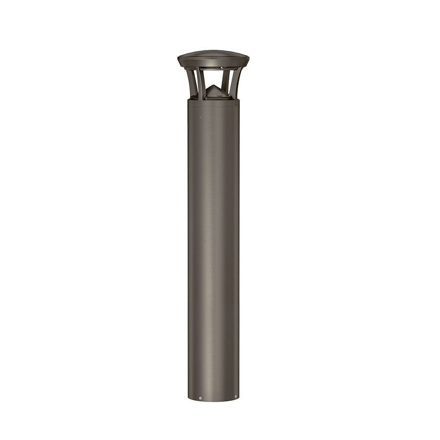 42" Round Bollard Bronze with Crown Top