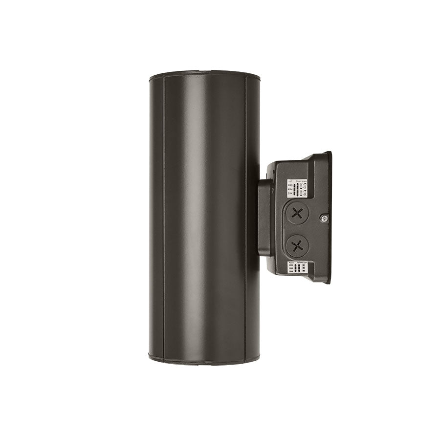 Wall Mounted Up/Down Cylinder 20w Bronze