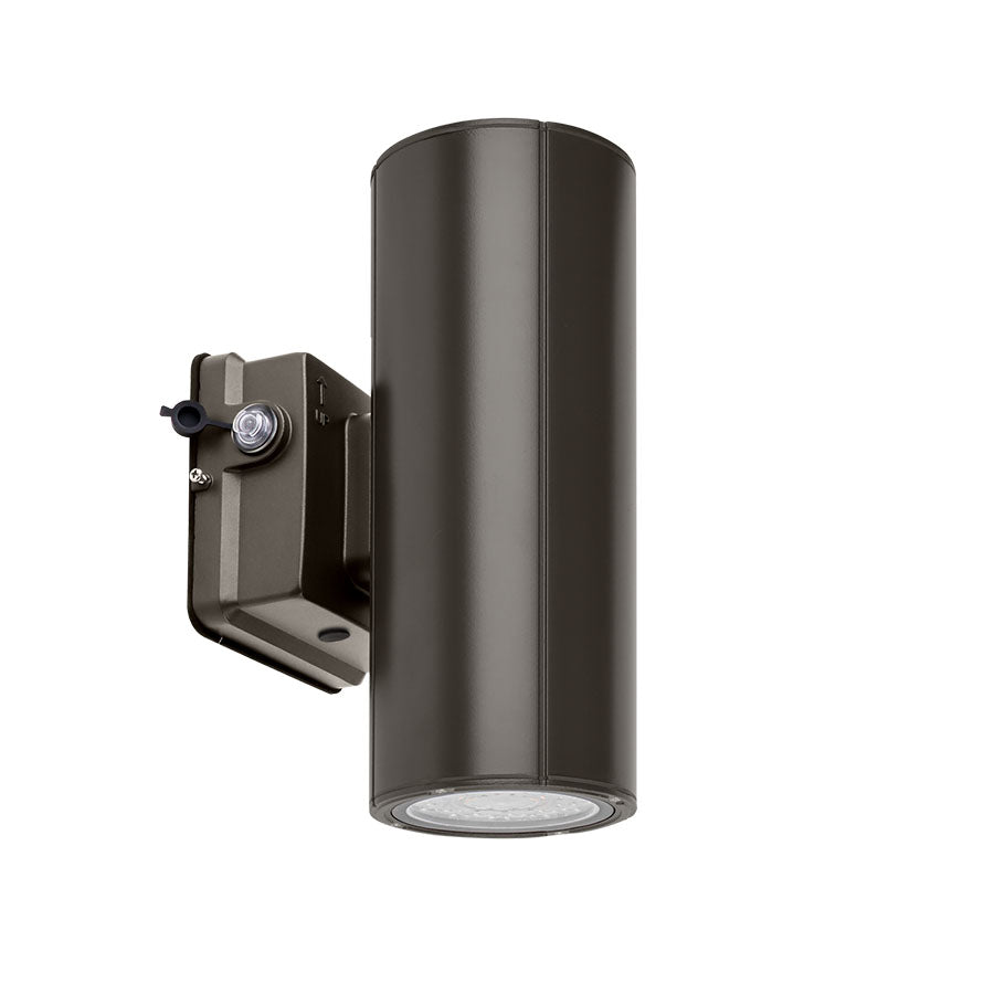 Wall Mounted Up/Down Cylinder 20w Bronze