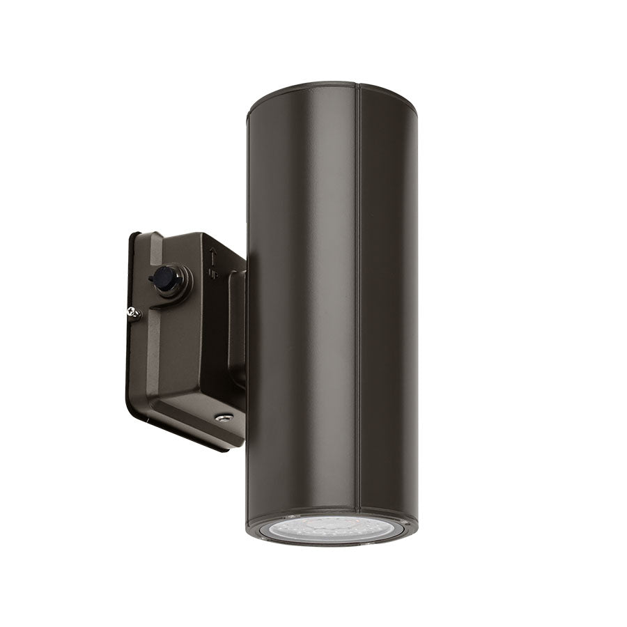 Wall Mounted Up/Down Cylinder 20w Bronze