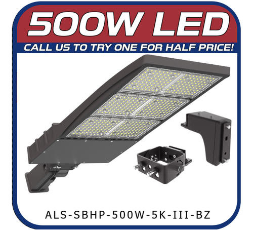 500W High Power LED Shoebox Parking Lot Fixture