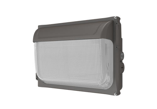 80/100/120W POWER & COLOR SELECTABLE LOW PROFILE WALL PACK W/PHOTOCELL