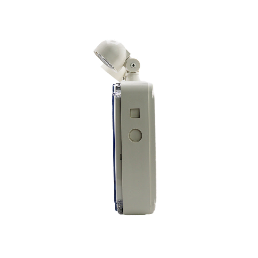 Wet Location Exit Light Combo — Red/Green Letters & White Housing