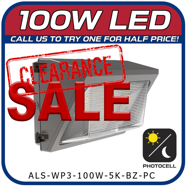 100W LED 3RD GEN WATCHMAN SERIES WALL PACK W/PHOTOCELL