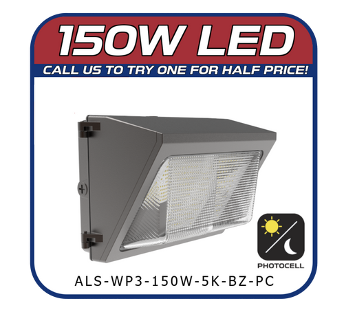 150W Wall Pack W/ Photocell 5000K