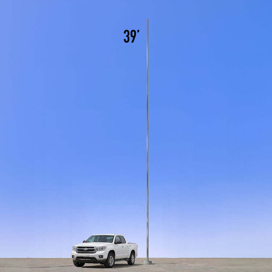 39 Foot Straight Square Steel Anchor Base 6in 7 Gauge