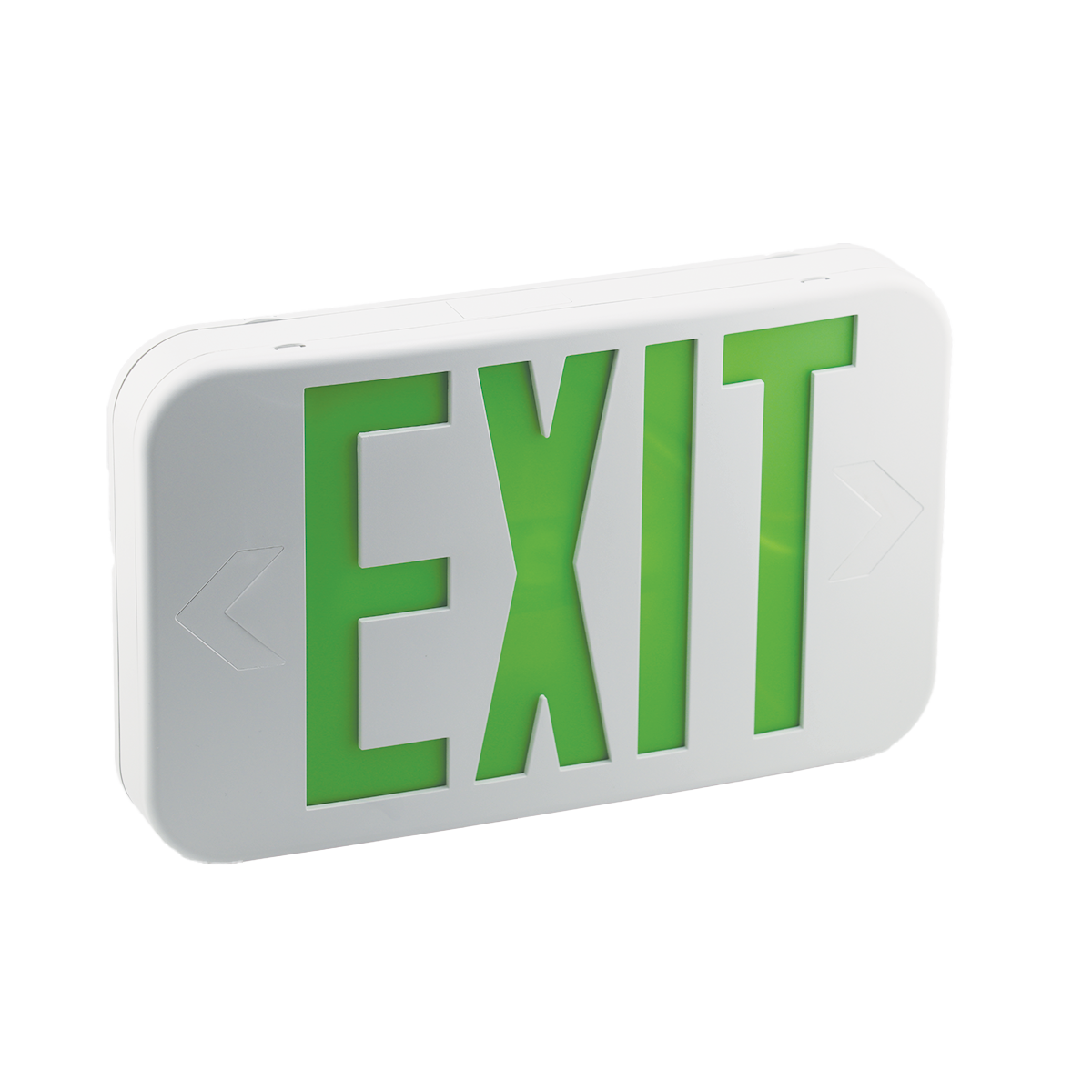 Standard Exit Sign Red/Green White Housing