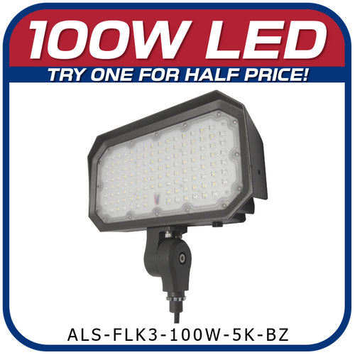 100W Knuckle Mount Floodlight 5000K