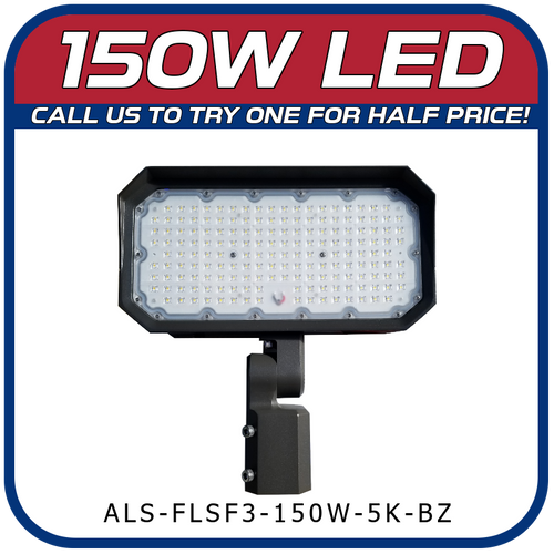 150W Slip-Fitter Floodlight 5000K