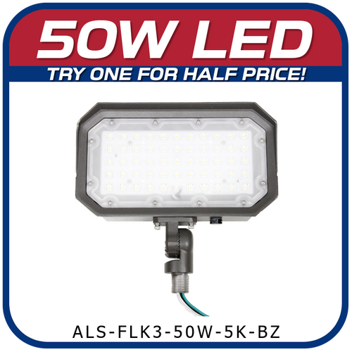 50W Knuckle Mount Floodlight 5000K