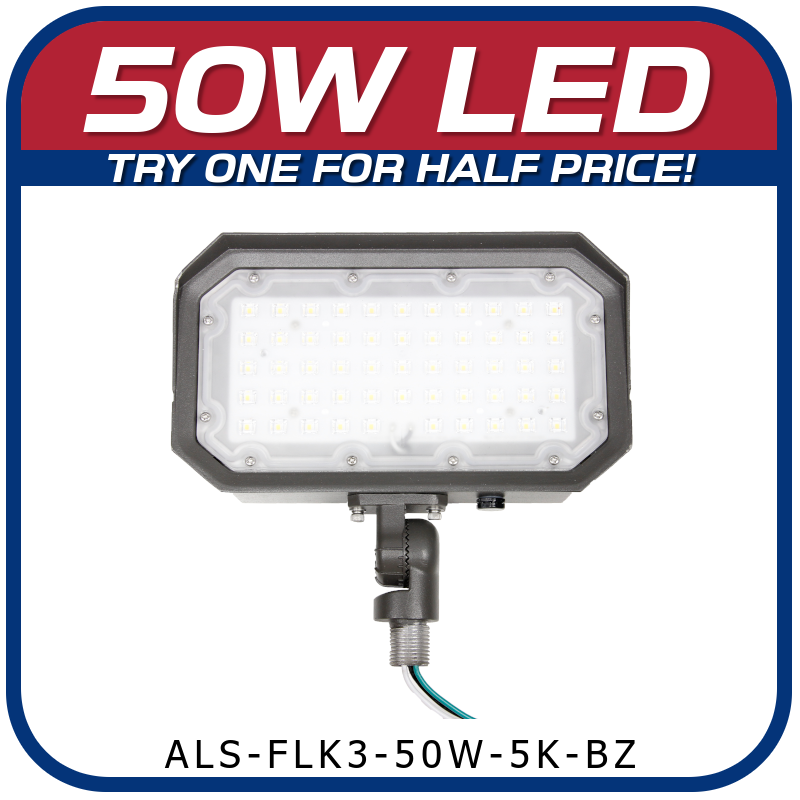 50W Knuckle Mount Floodlight 5000K
