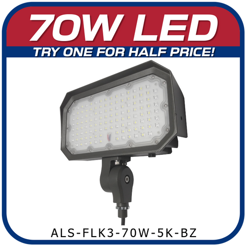 70W Knuckle Mount Floodlight 5000K