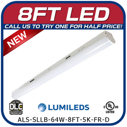 64W LED 8ft. Strip Light Linear Low Bay