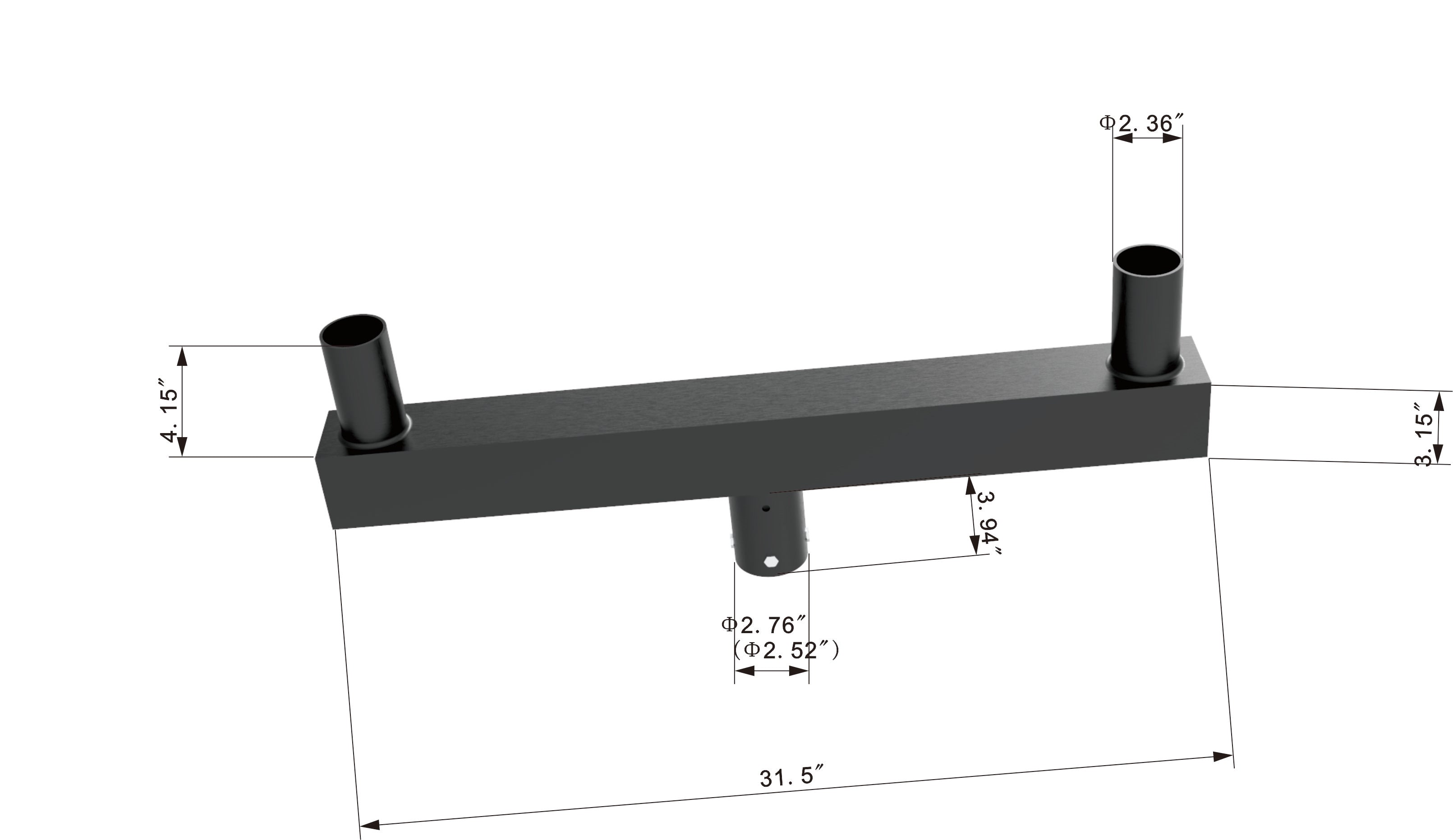 180° Low Profile Dual Bull Horn