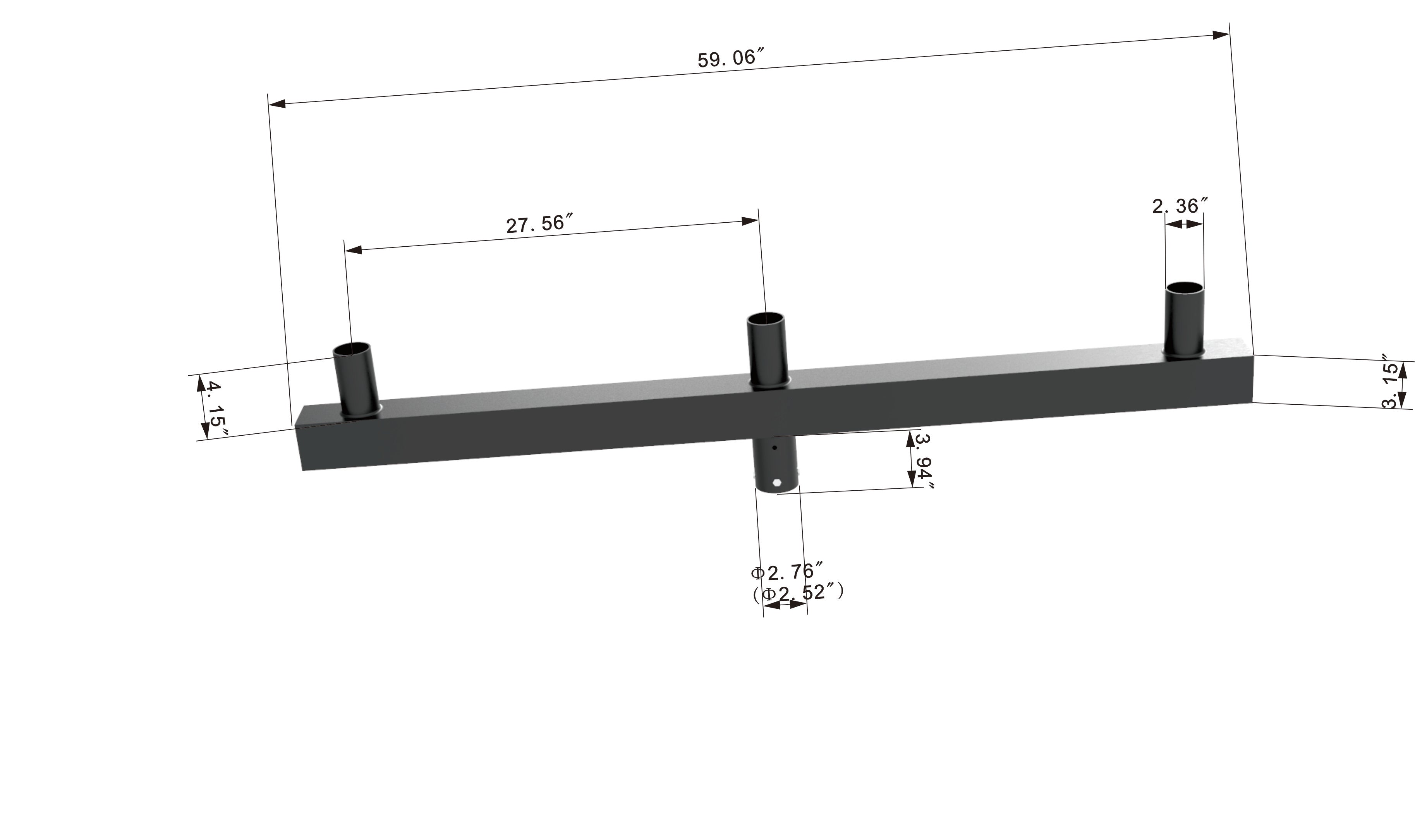 180° Low Profile Triple Bull Horn