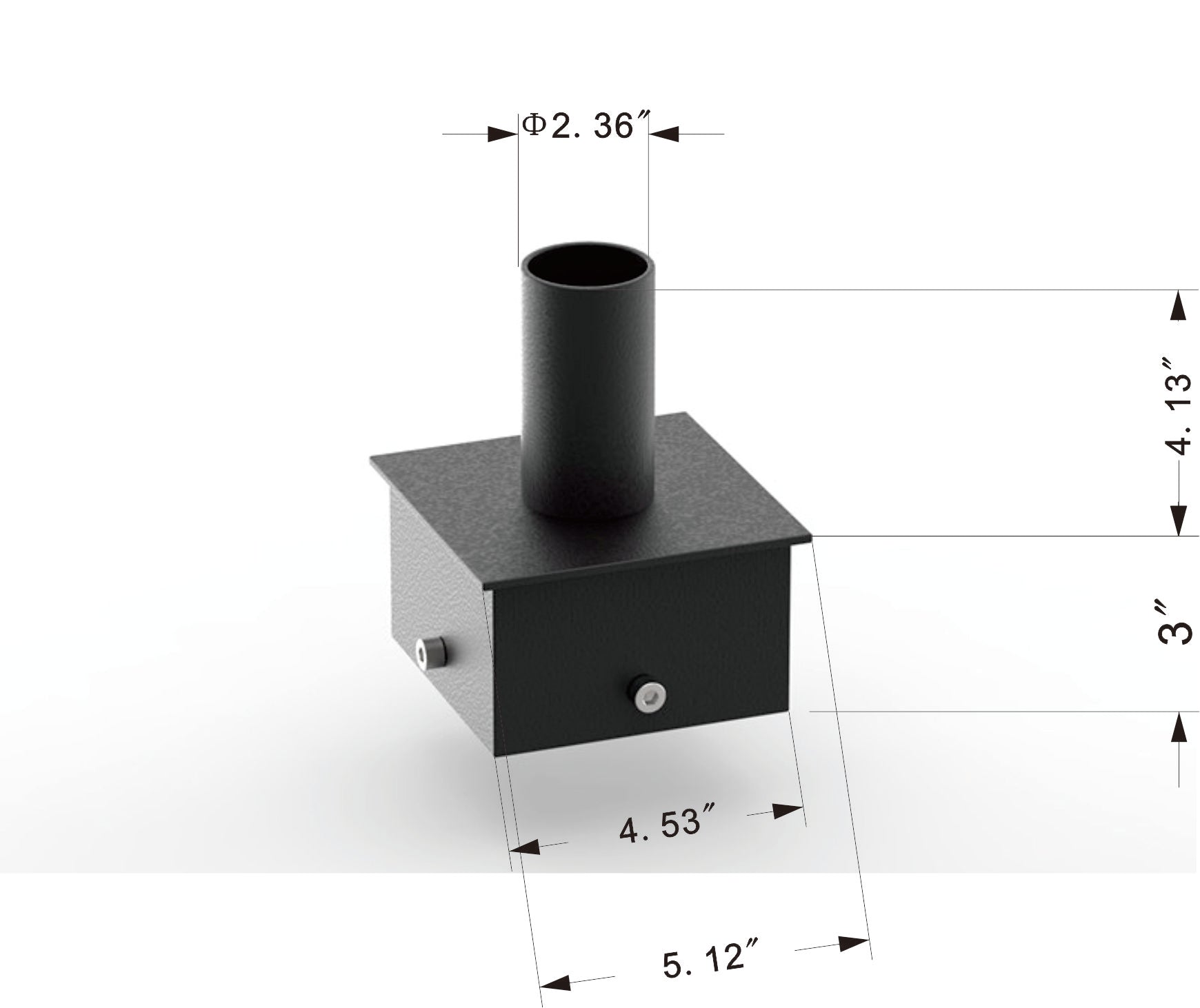 5 Inch Square Tenon Reducer with flange