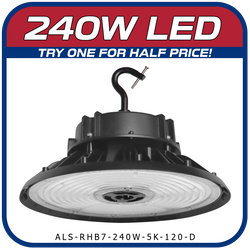 240W LED 7th Generation Round High Bay Fixture