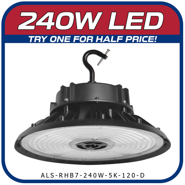 240W LED 7th Generation Round High Bay Fixture