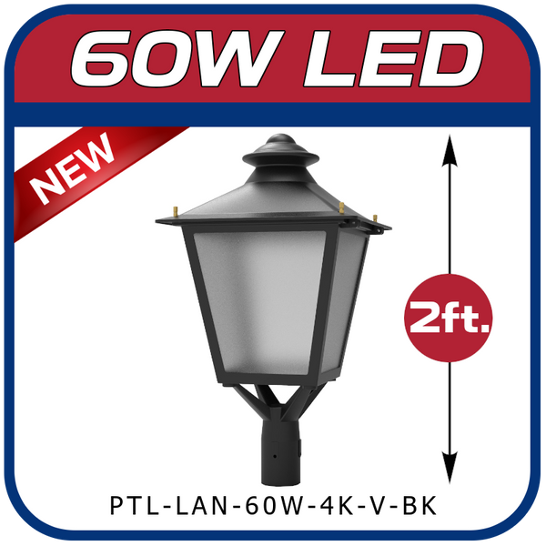 60W LED Post Top Lantern
