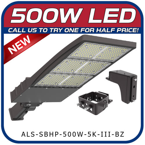 500W High Power LED Shoebox Parking Lot Fixture