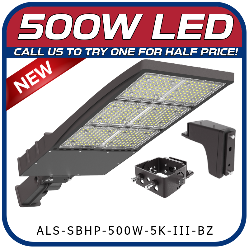 500W High Power LED Shoebox Parking Lot Fixture