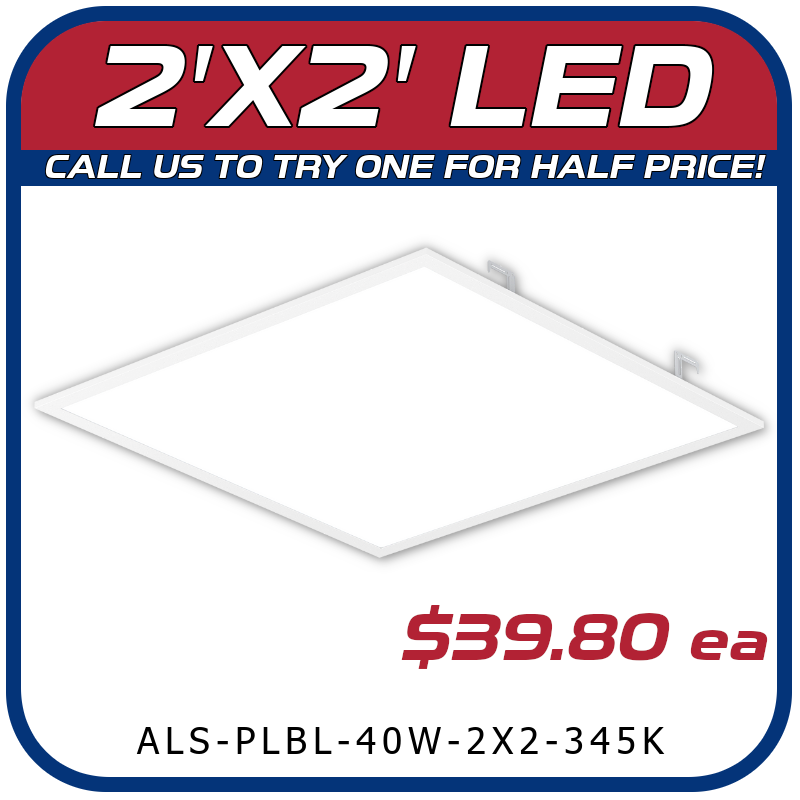 2 Pack: Backlit Panel Lights 2' X 2' Power and Color Selectable