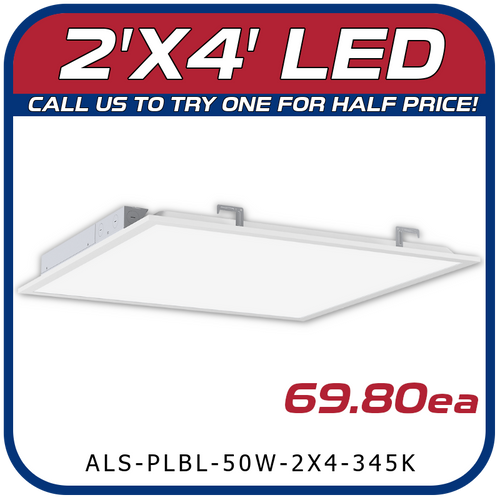 2 Pack: 2X4 Backlit Panel Lights Power and Color Selectable