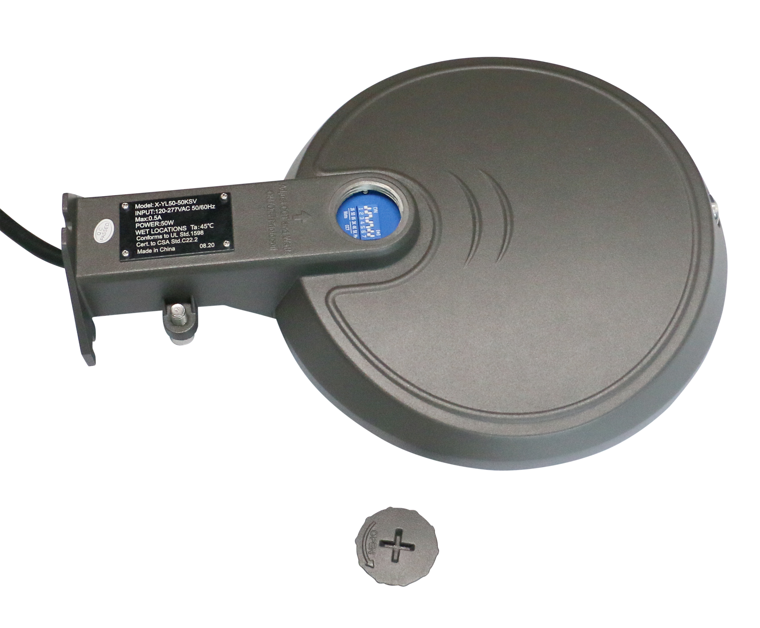 Power & Color Selectable Dusk to Dawn Fixture with Photocell