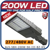 200W LED High Voltage Ultimate Shoebox Parking Lot Fixture