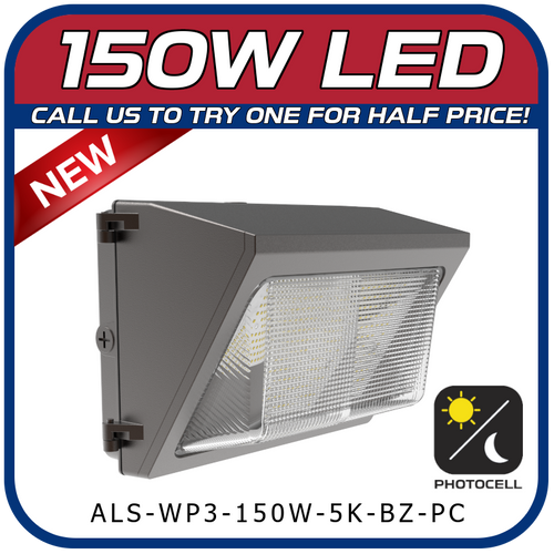 150W Wall Pack W/ Photocell 5000K