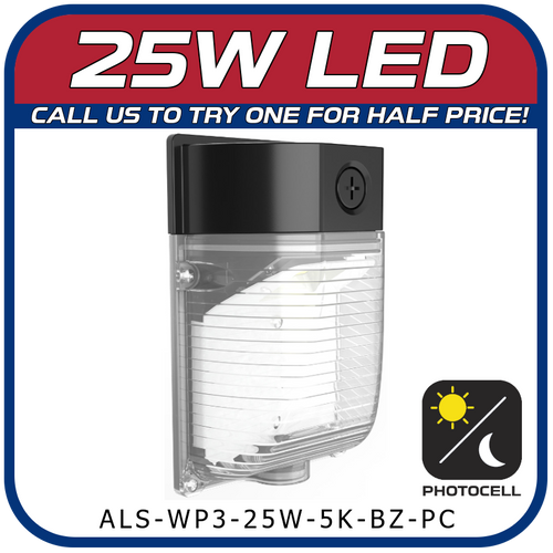 25W Entry-point Wall Pack with Photocell