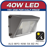 40W LED 3RD GEN WATCHMAN SERIES WALL PACK W/PHOTOCELL
