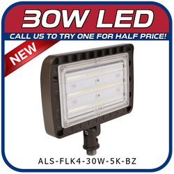 30W LED 4th Generation 5000K Knuckle Mount Floodlight