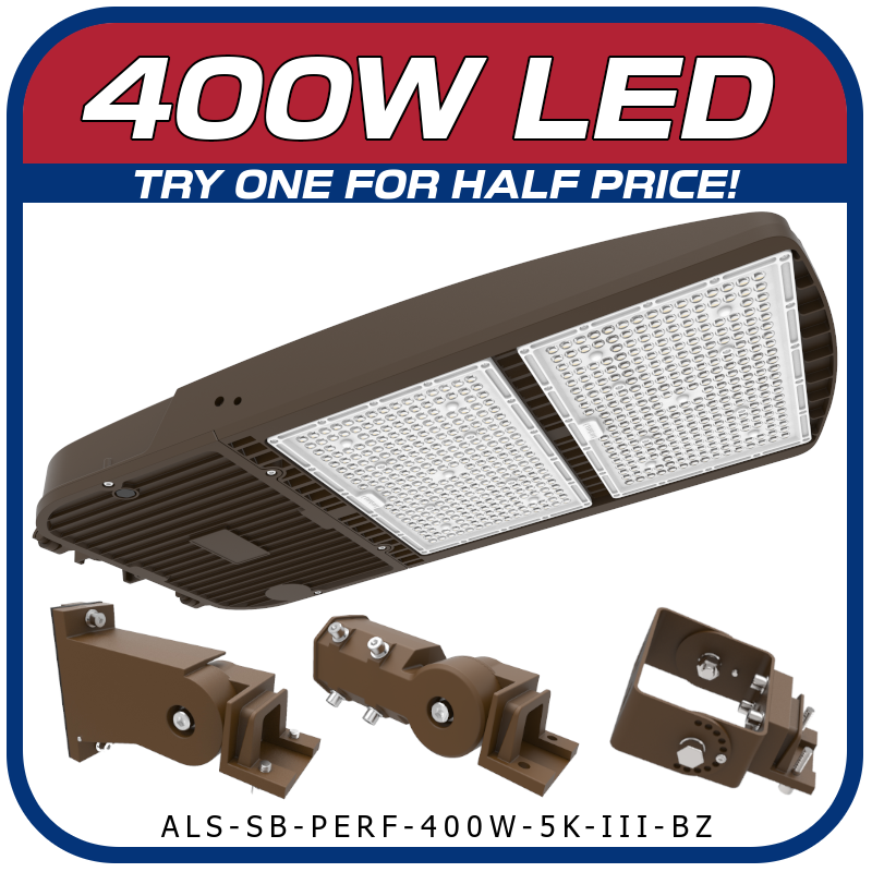 400W LED Performance II Series Shoebox Parking Lot Fixture 400W LED Performance II Series Shoebox Parking Lot Fixture